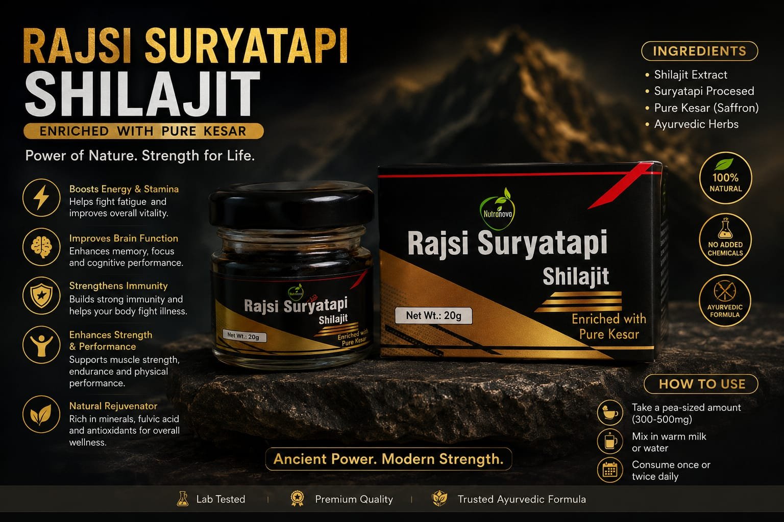 Rajsi Suryatapi Shilajit