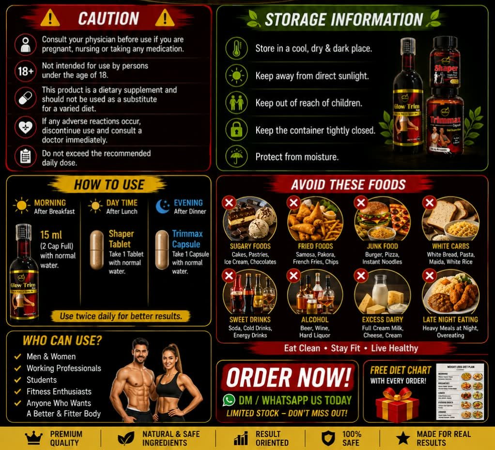 Fat Loss Combo Pack – Glow Trim + Shaper + Trimmax - Image 5